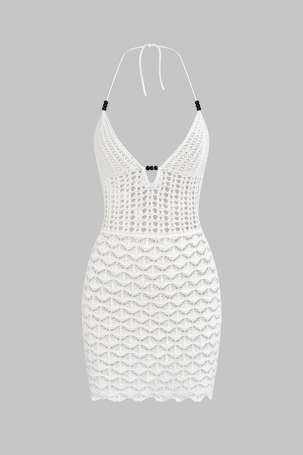 Beyaz Crochet Plaj Elbisesi