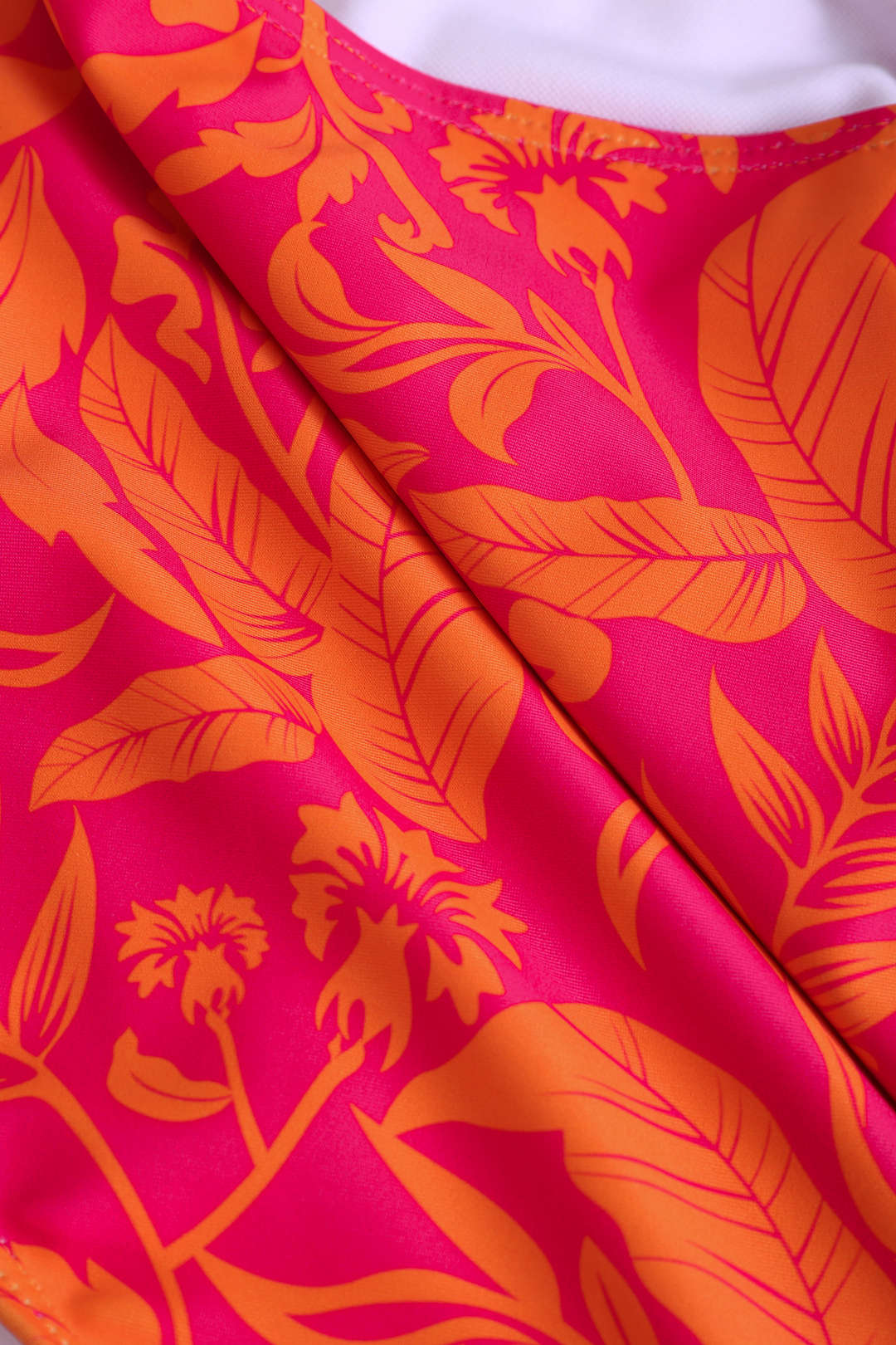 Fırfır Detaylı Turuncu Desenli Bikini