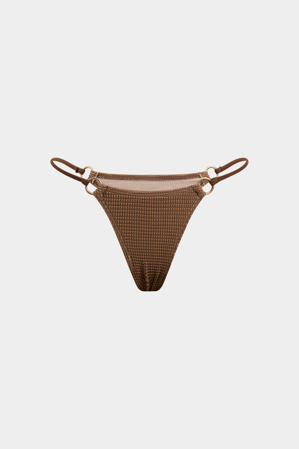Mocha Texture Bikini Pareo Set
