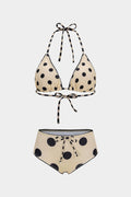 Retro Dot Bağlamalı Bikini Set