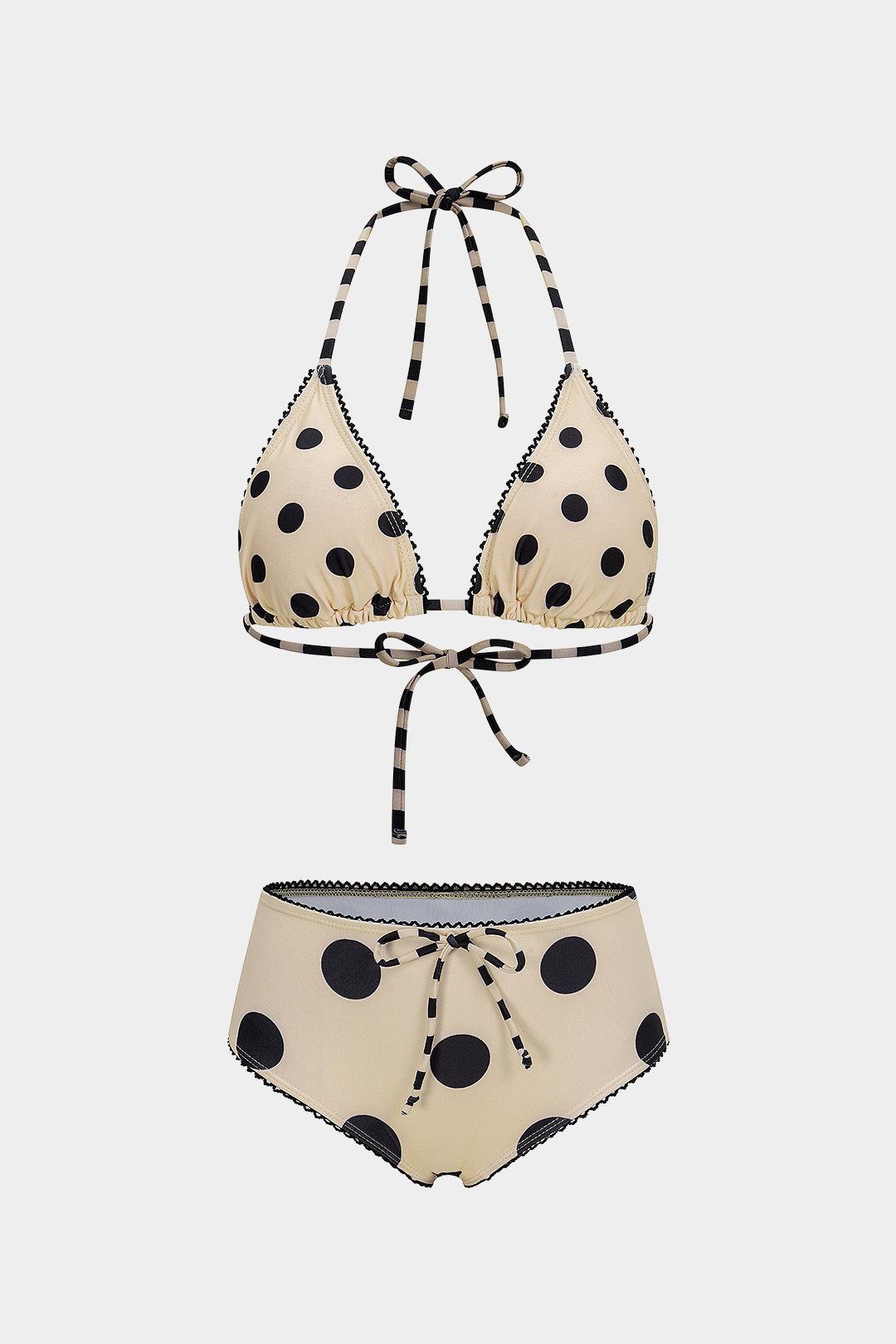 Retro Dot Bağlamalı Bikini Set