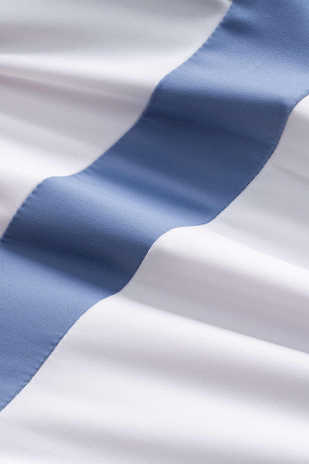 Kontrast Şerit Detaylı Beyaz Mayo