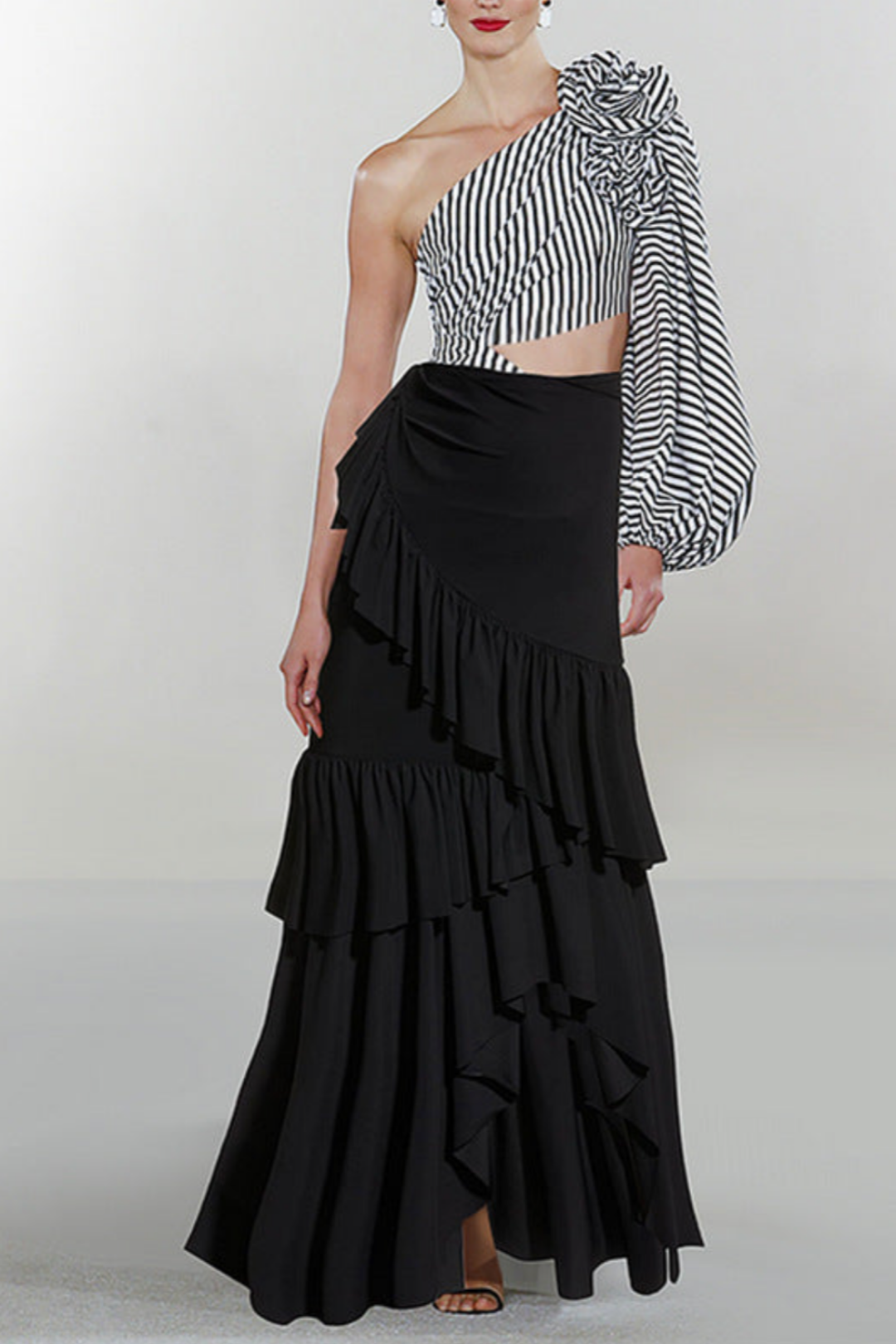 Noir Stripe Pareo Set
