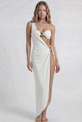 Ivory Gold Bikini Pareo Set