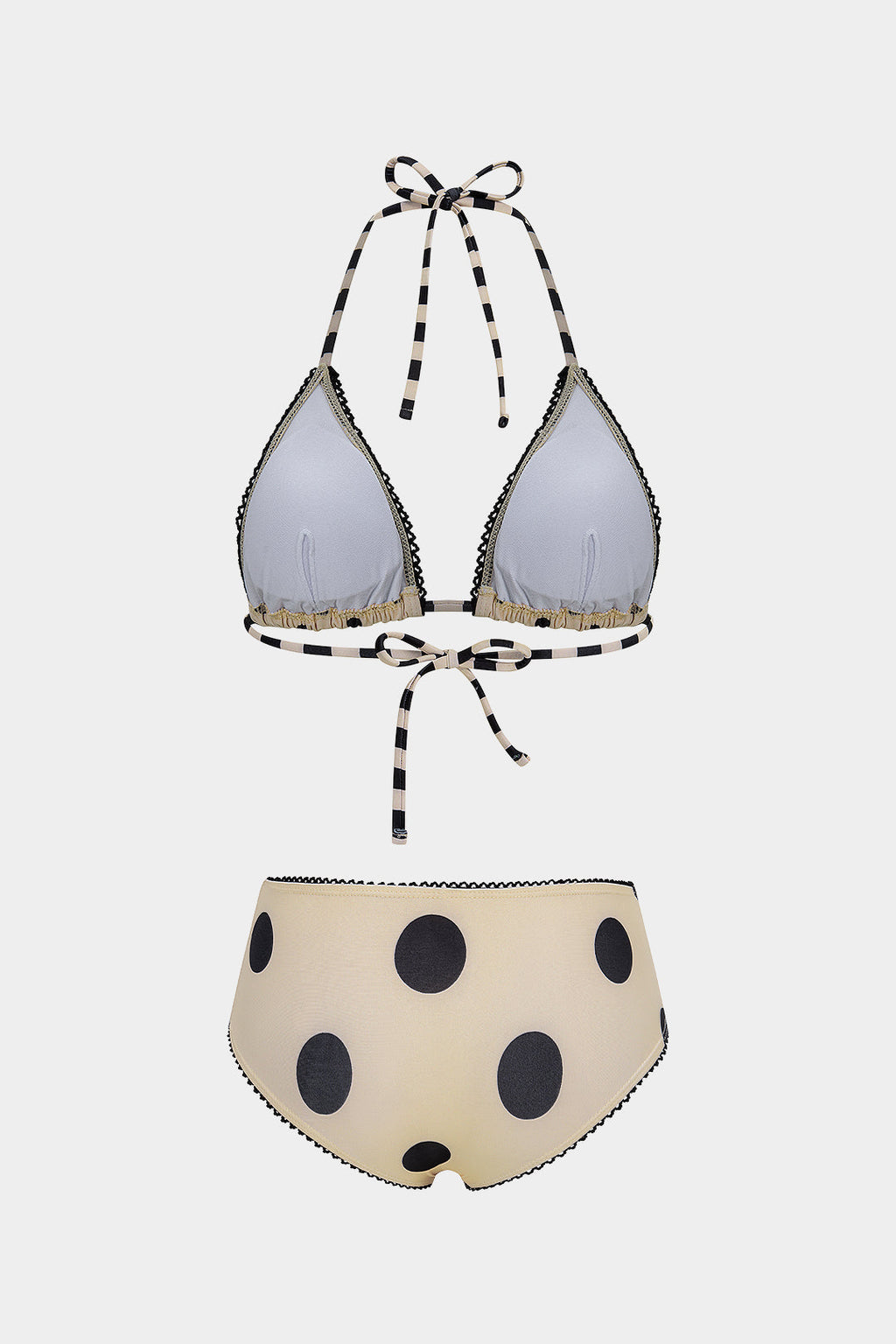 Retro Dot Bağlamalı Bikini Set