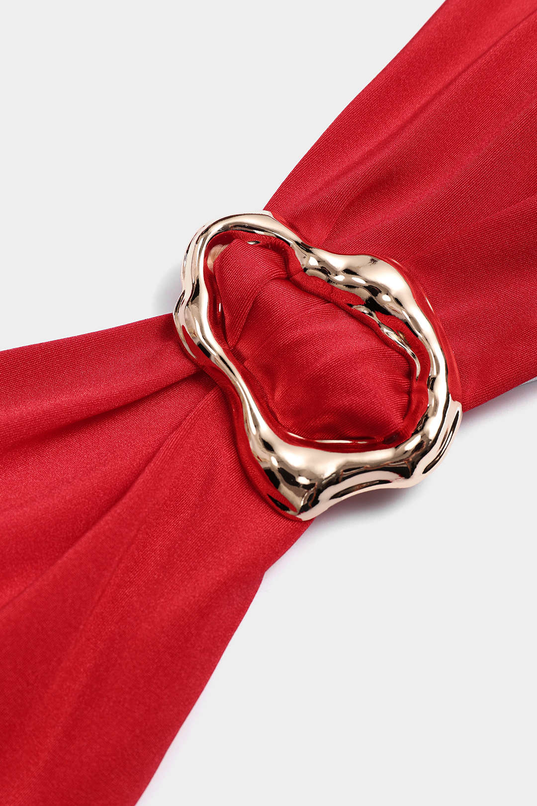 Taş Aksesuarlı Kırmızı Bikini