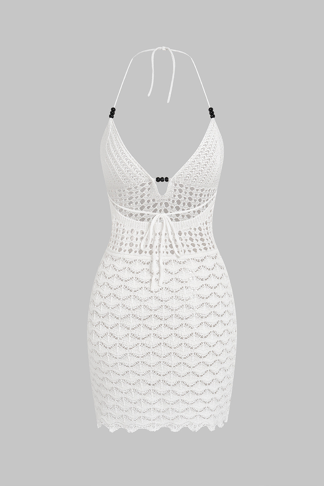 Beyaz Crochet Plaj Elbisesi