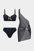 Noir Siren 3’lü Bikini & Pareo Set