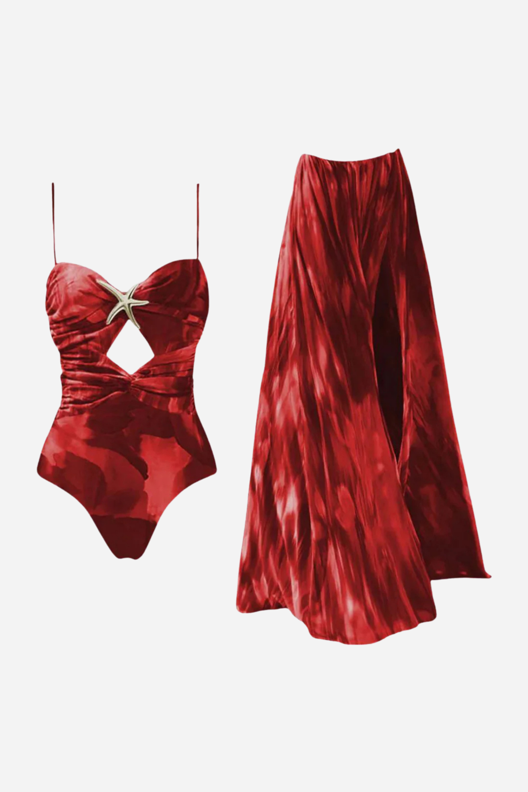 Rosvell Crimson Riviera Pareo Set