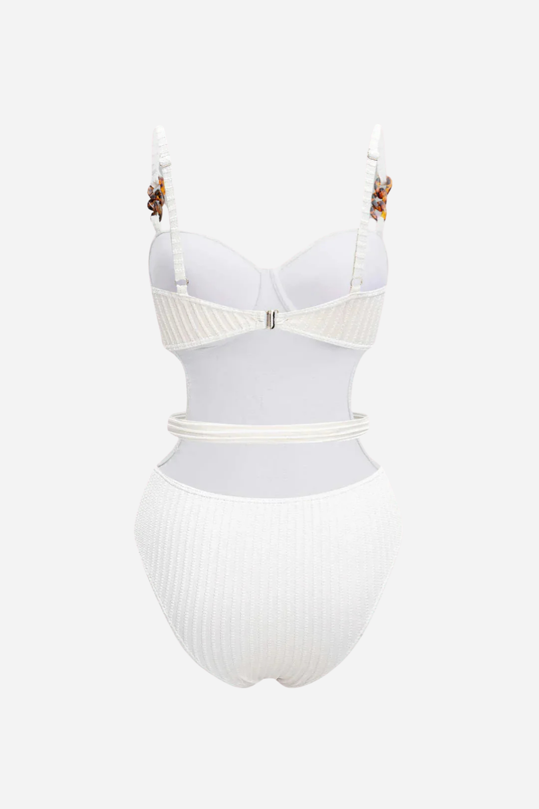 Yan Bağlama Detaylı Beyaz Mayo