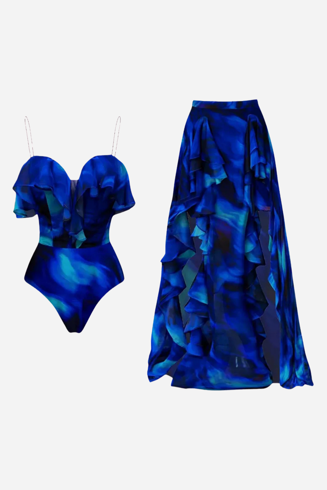 Rosvell Midnight Ocean Pareo Set