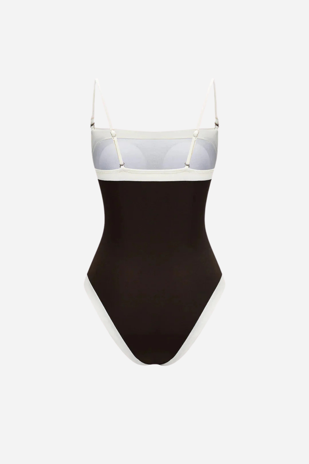 Kontrast Şerit Detaylı Kahverengi Mayo