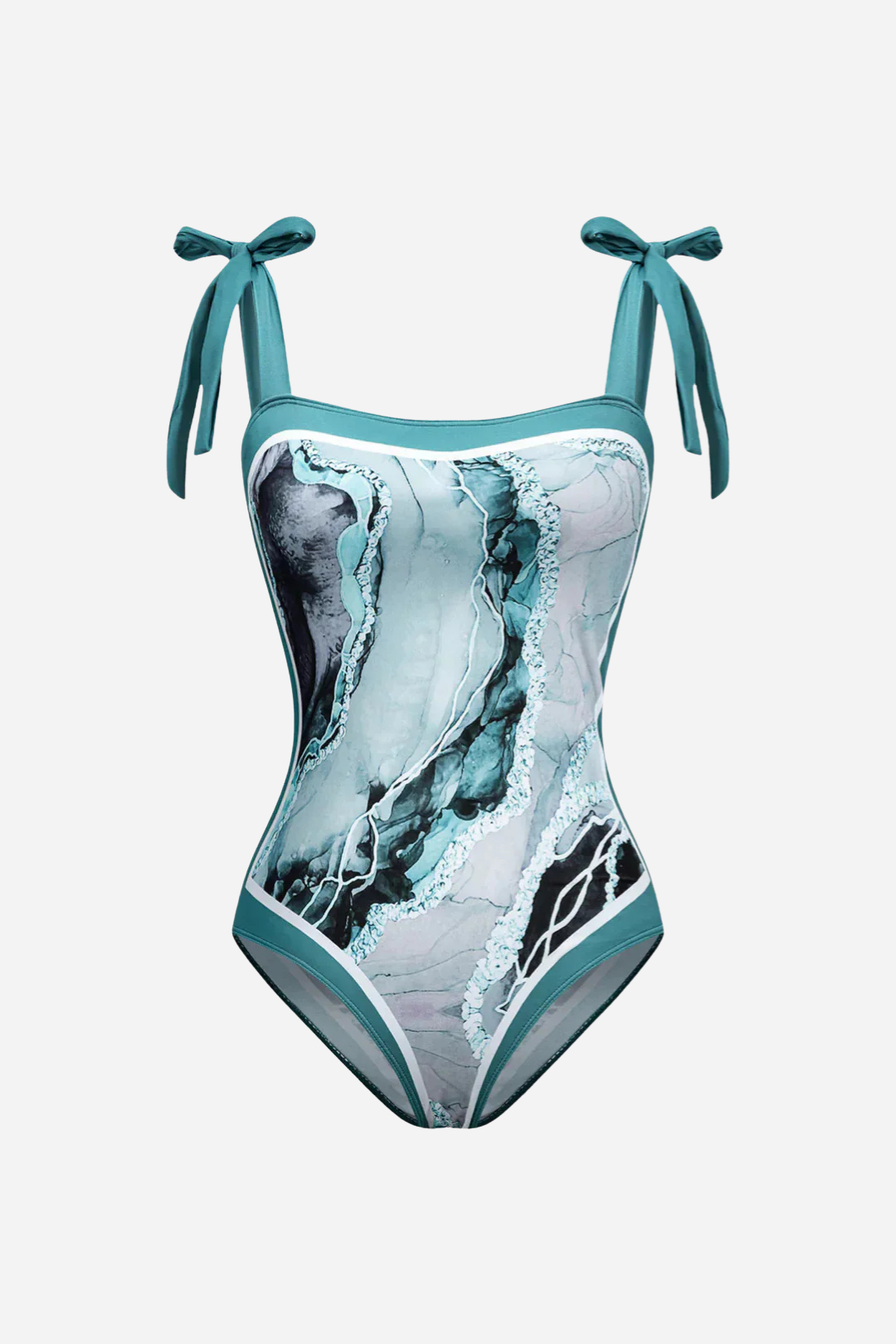 Yeşil Desenli Pareo Set