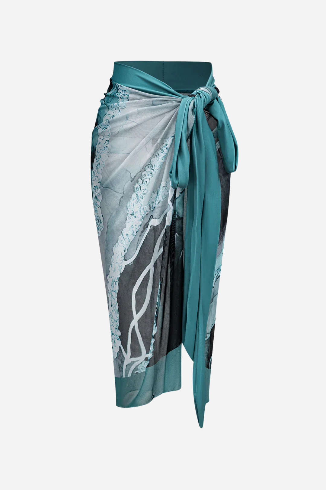 Yeşil Desenli Pareo Set