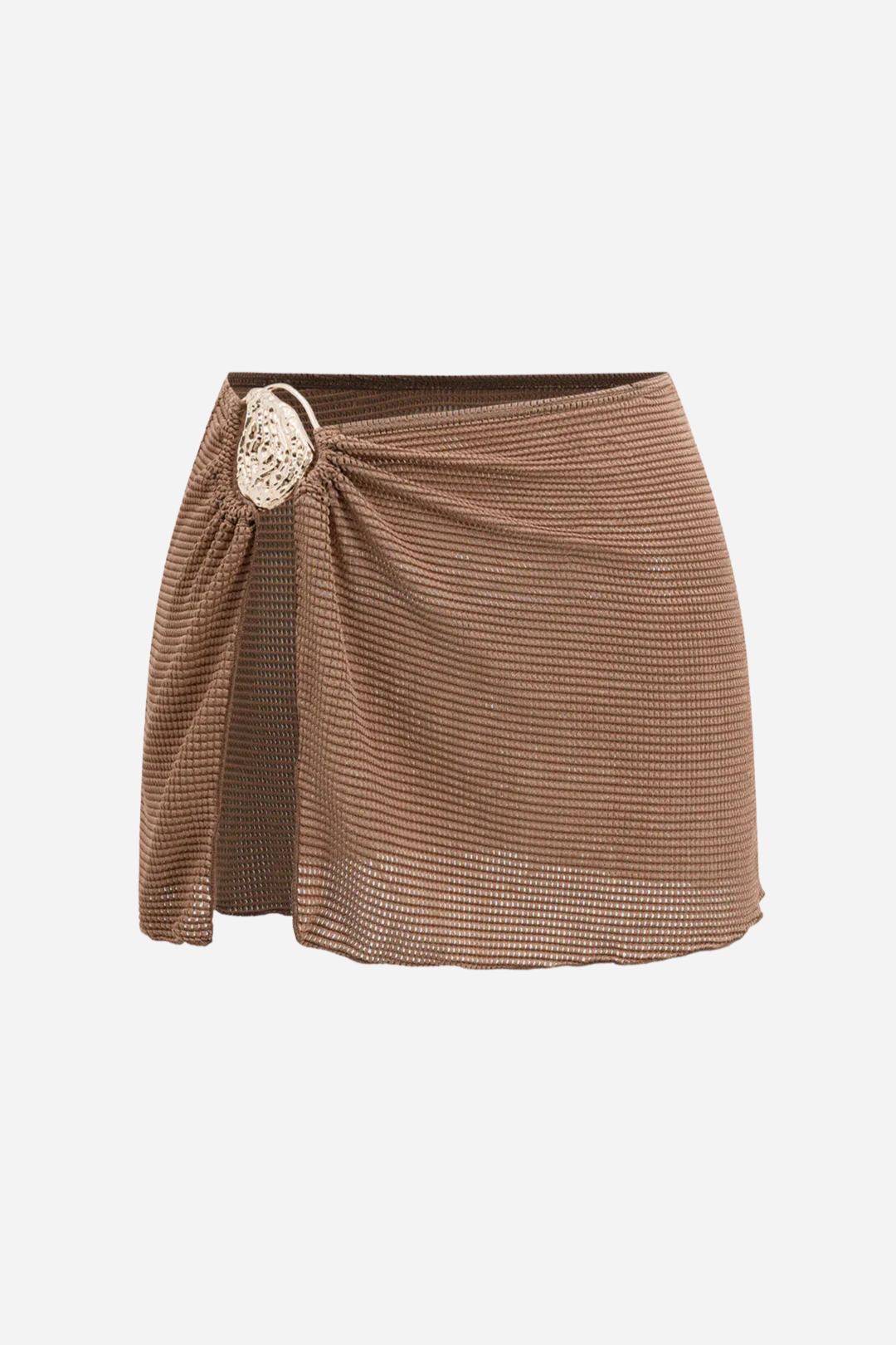 Kahverengi Straplez Pareo Set