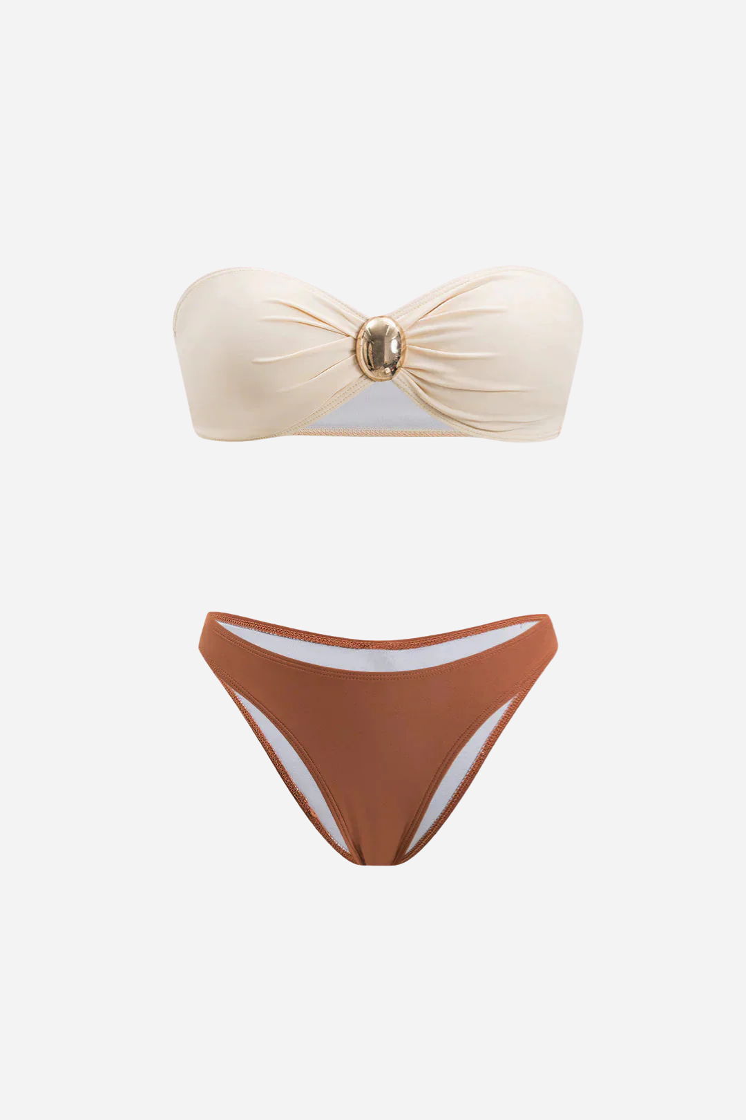 Kontrast Detaylı Straplez Bikini