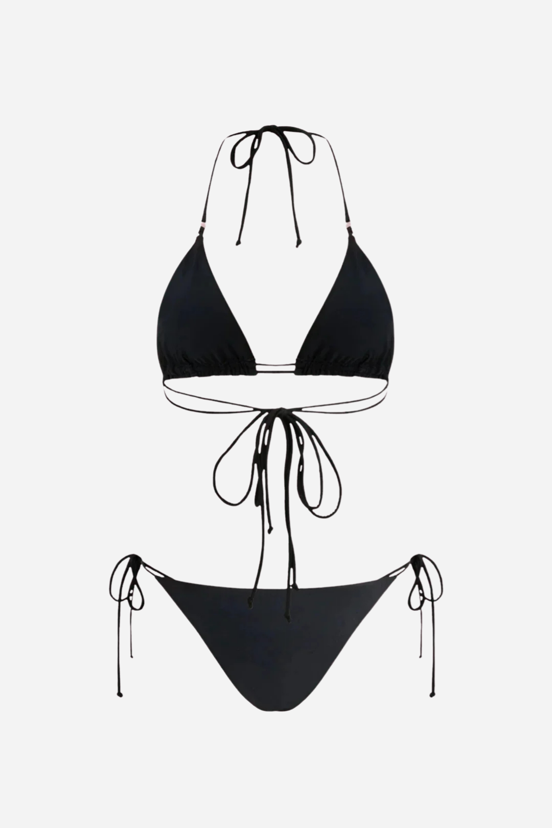 Puantiye Desenli Siyah Bikini