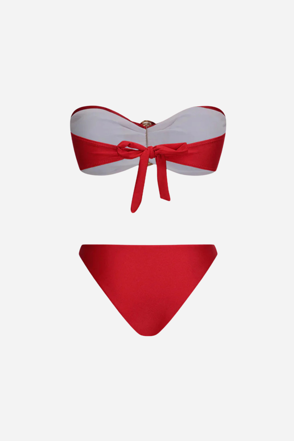 Taş Aksesuarlı Kırmızı Bikini