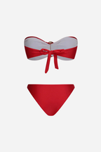 Taş Aksesuarlı Kırmızı Bikini