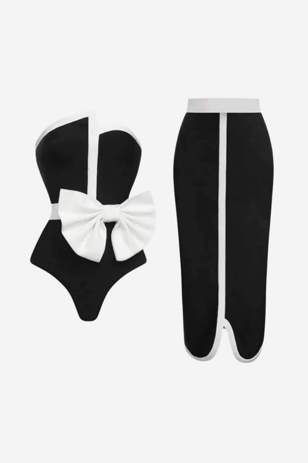 Noir Bow Pareo Set