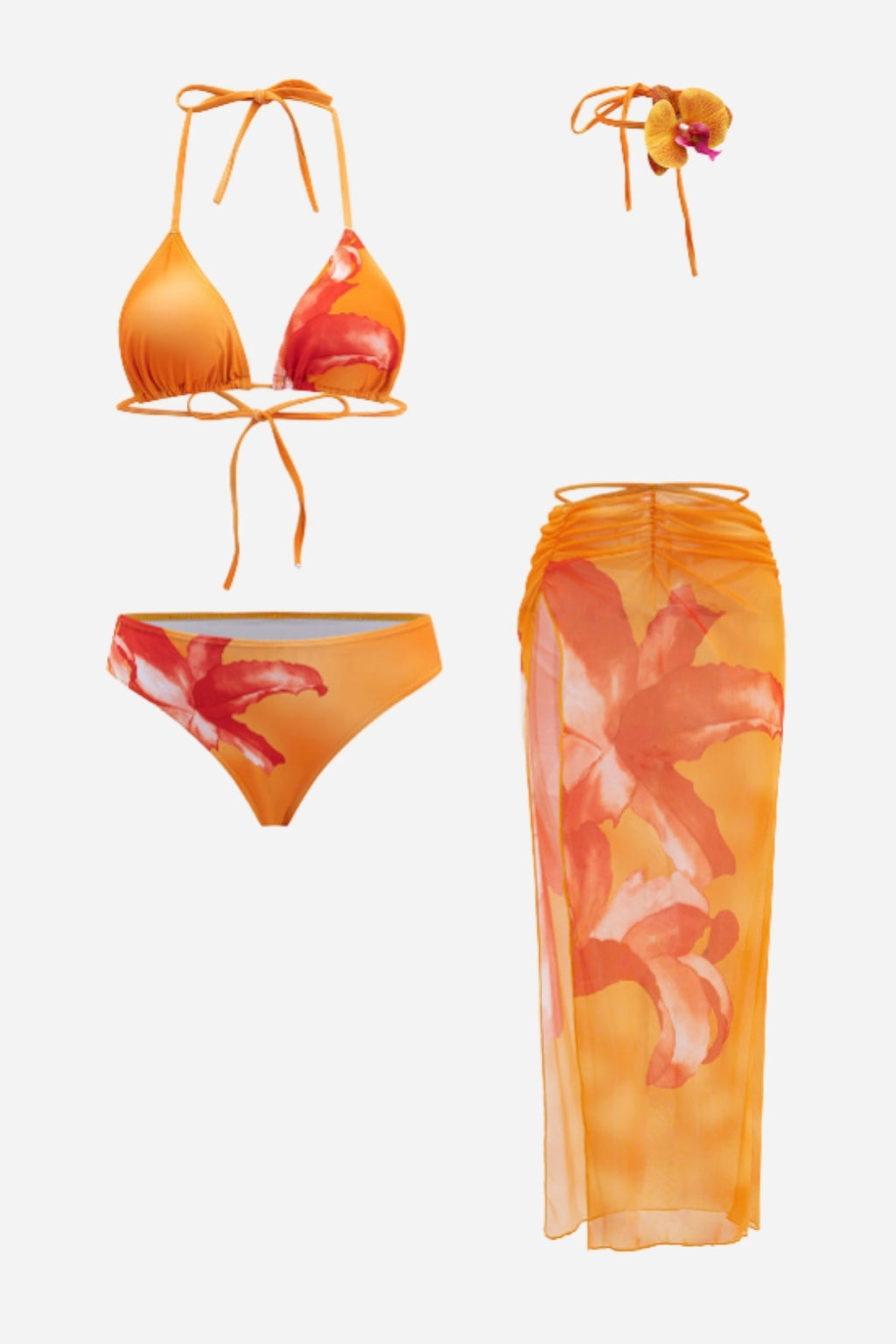 Sunset Bikini Pareo Set