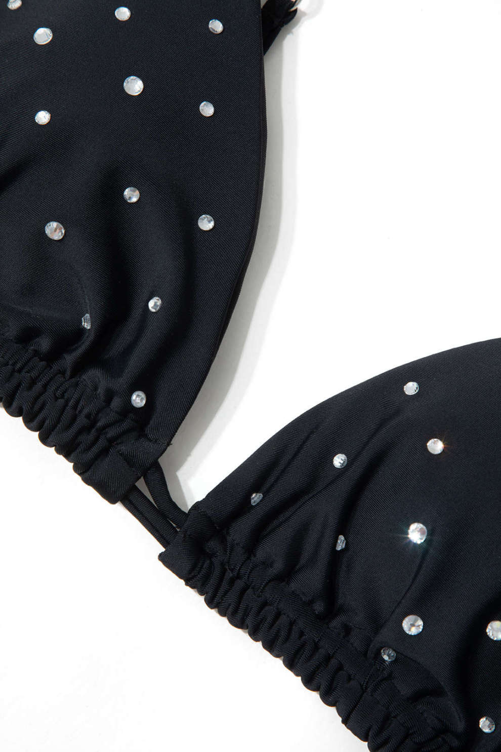 Puantiye Desenli Siyah Bikini