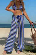 Rosvell Riviera Stripe Bikini & Pantolon Set