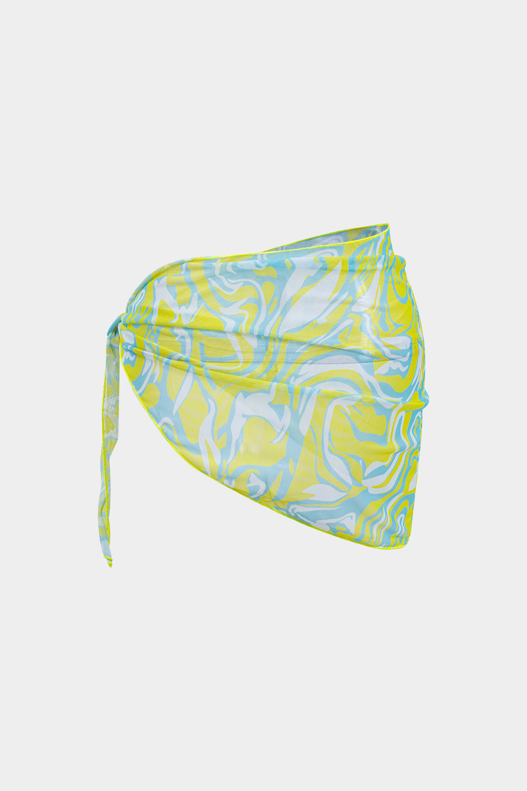 Lemon Wave Bikini Pareo Set