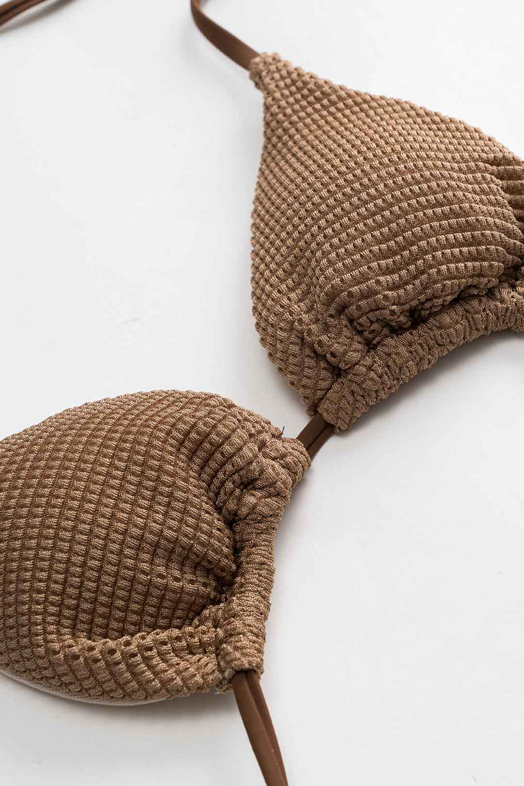 Mocha Texture Bikini Pareo Set