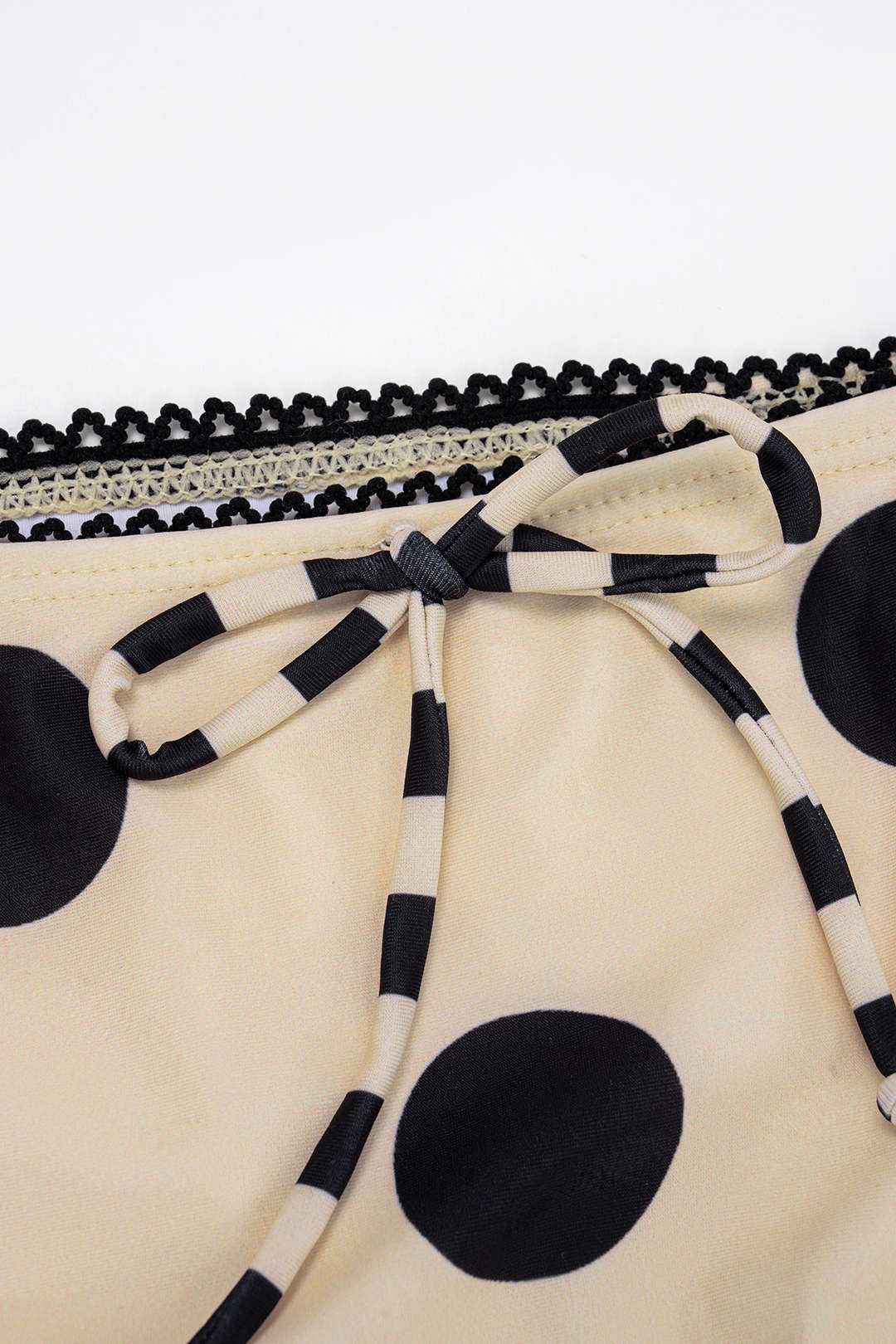 Retro Dot Bağlamalı Bikini Set